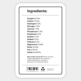 Human Ingredients Sticker